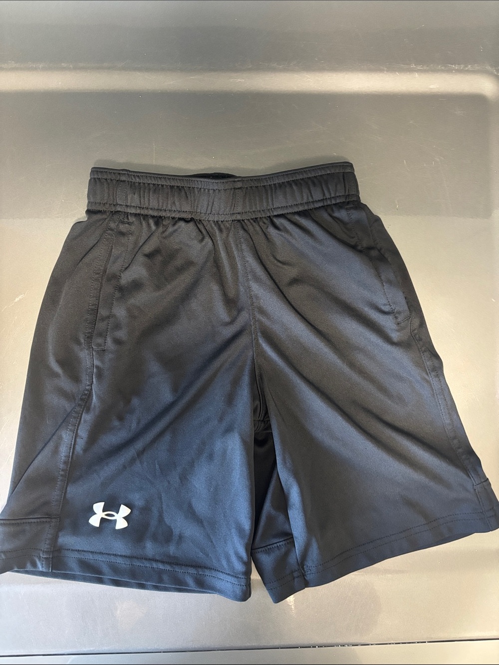 Under Armour Black Boys' Athletic Shorts, YSM